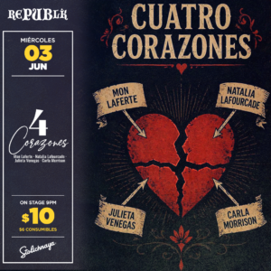 4 CORAZONES "Mon Laferte · Natalia Lafourcade · Julieta Venegas · Carla Morrison" | JUNIO 3