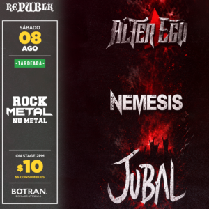 Tarde de Rock, Metal & Nu Metal | AGOSTO 8