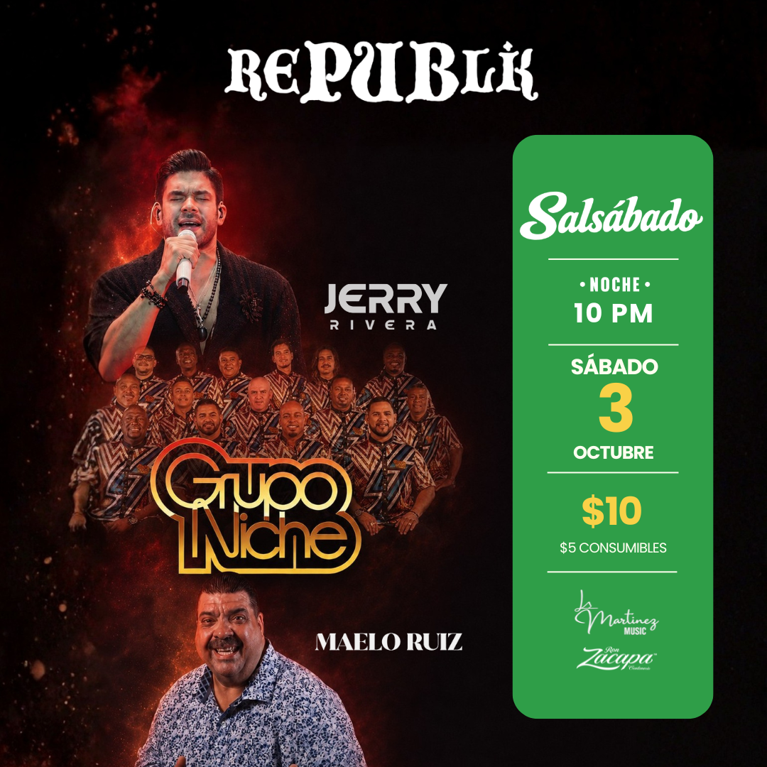 Salsábado "Grupo Niche, Jerry Rivera & Maelo Ruiz" | OCT 3