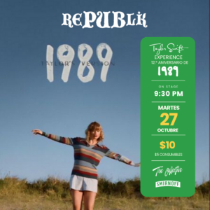 Taylor Swift Experience "12º aniversario de 1989" | OCTUBRE 27